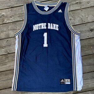 Vintage Adidas University of Notre Dame NCAA Basketball Jersey Large